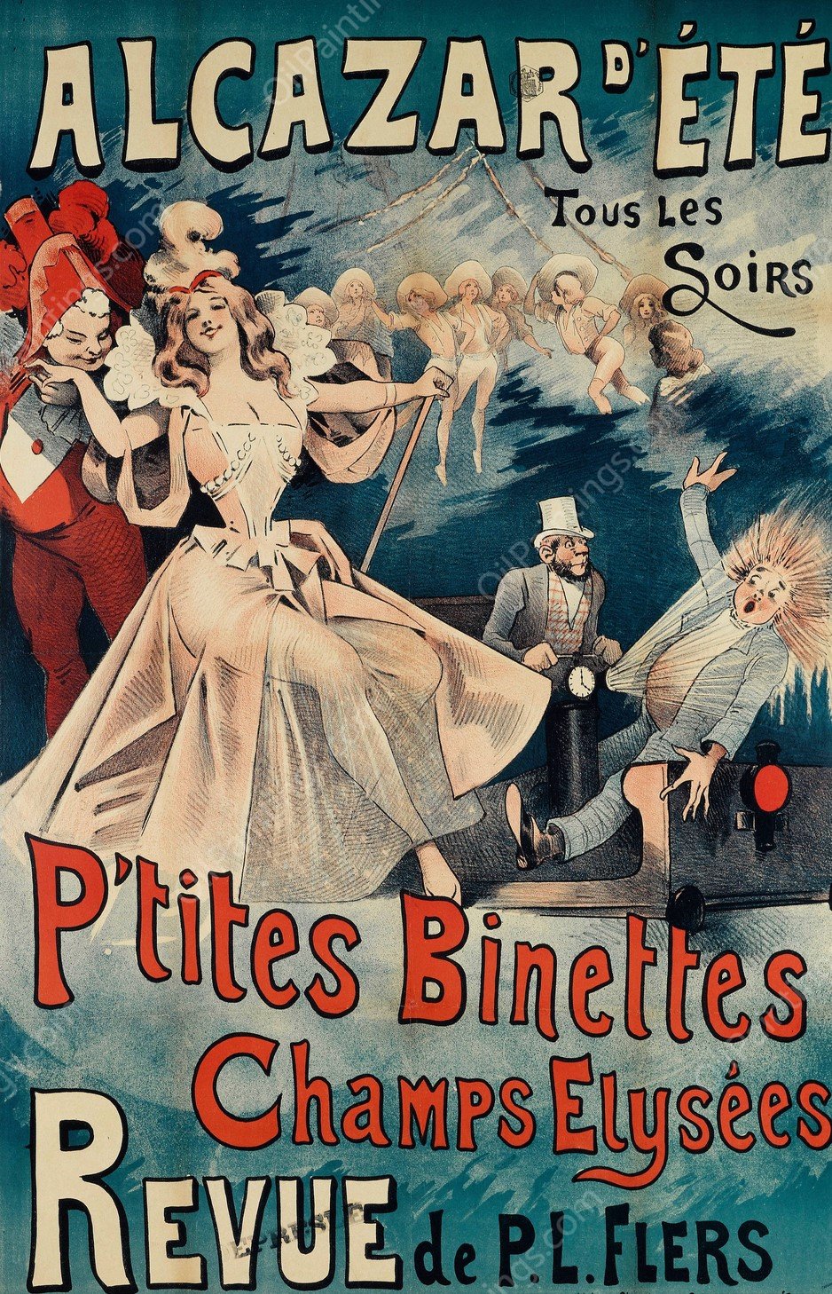 P'tites Binettes, Champs Elysees  by Alfred Choubrac - Hand-Painted Oil Painting Reproduction