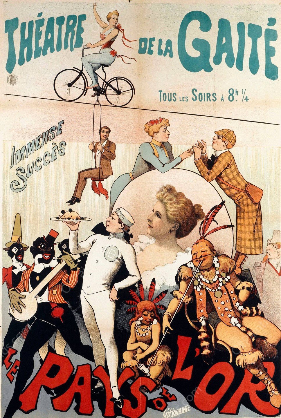 Theatre De La Gaite  by Alfred Choubrac - Hand-Painted Oil Painting Reproduction