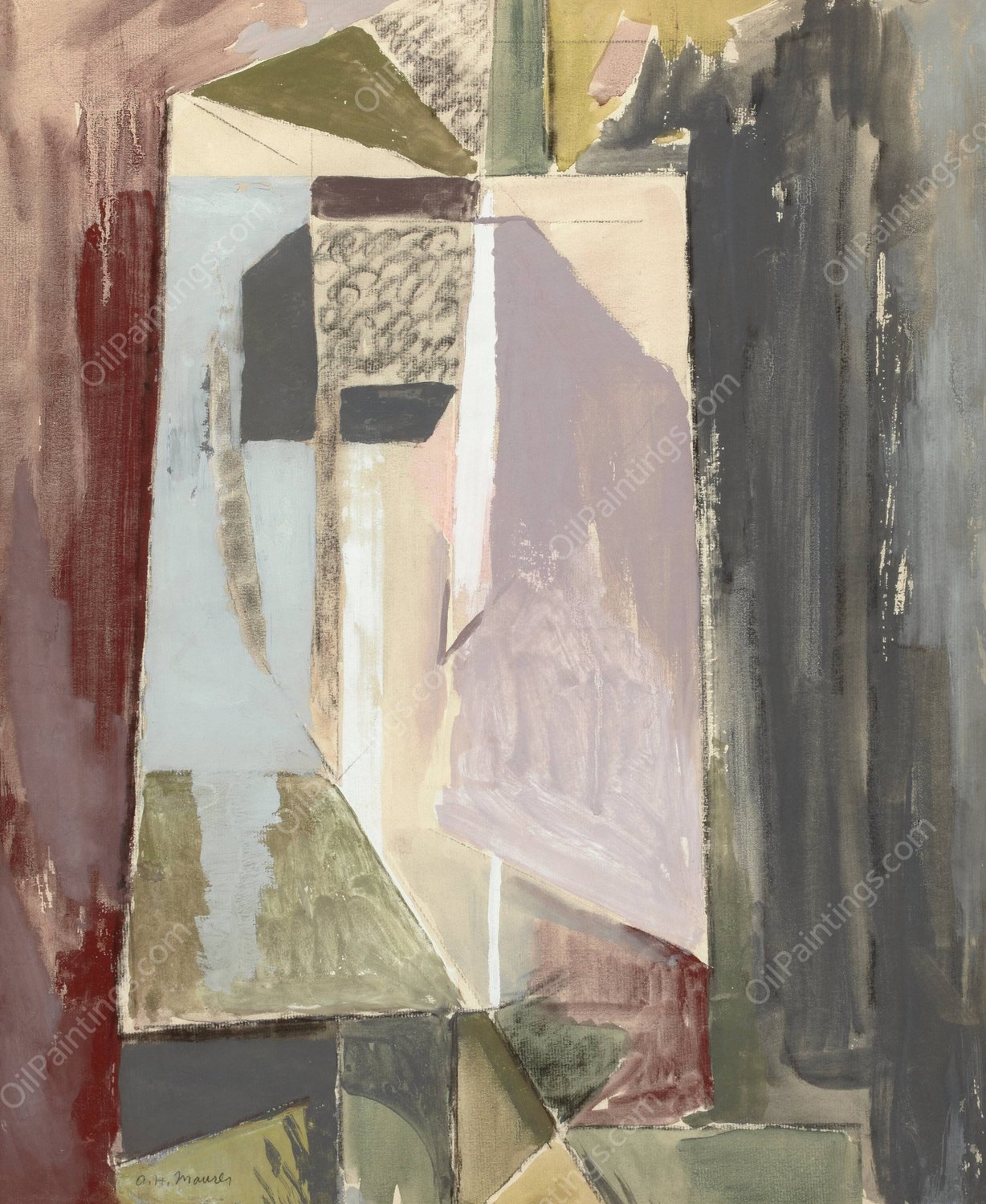 Abstract Portrait by Alfred Henry Maurer - Hand-Painted Oil Painting Reproduction