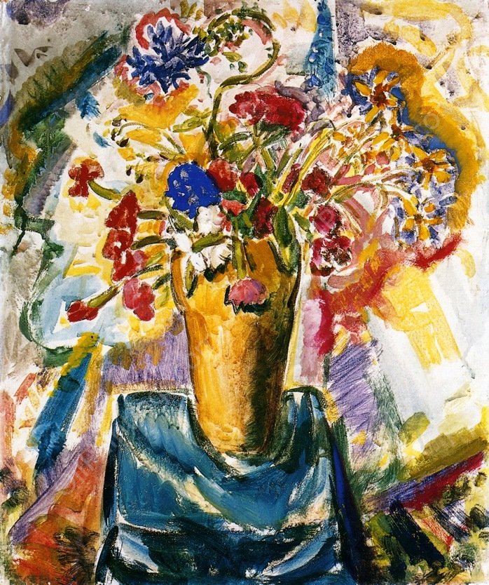 Flowers in a Vase by Alfred Henry Maurer - Hand-Painted Oil Painting Reproduction