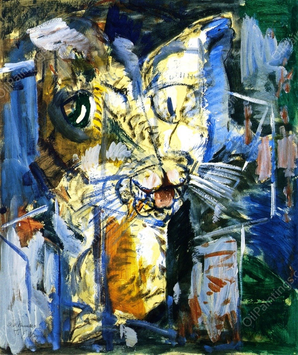 Head also known as Cat by Alfred Henry Maurer - Hand-Painted Oil Painting Reproduction