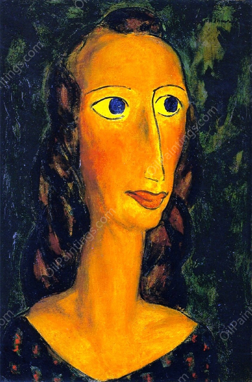 Head of a Girl by Alfred Henry Maurer - Hand-Painted Oil Painting Reproduction