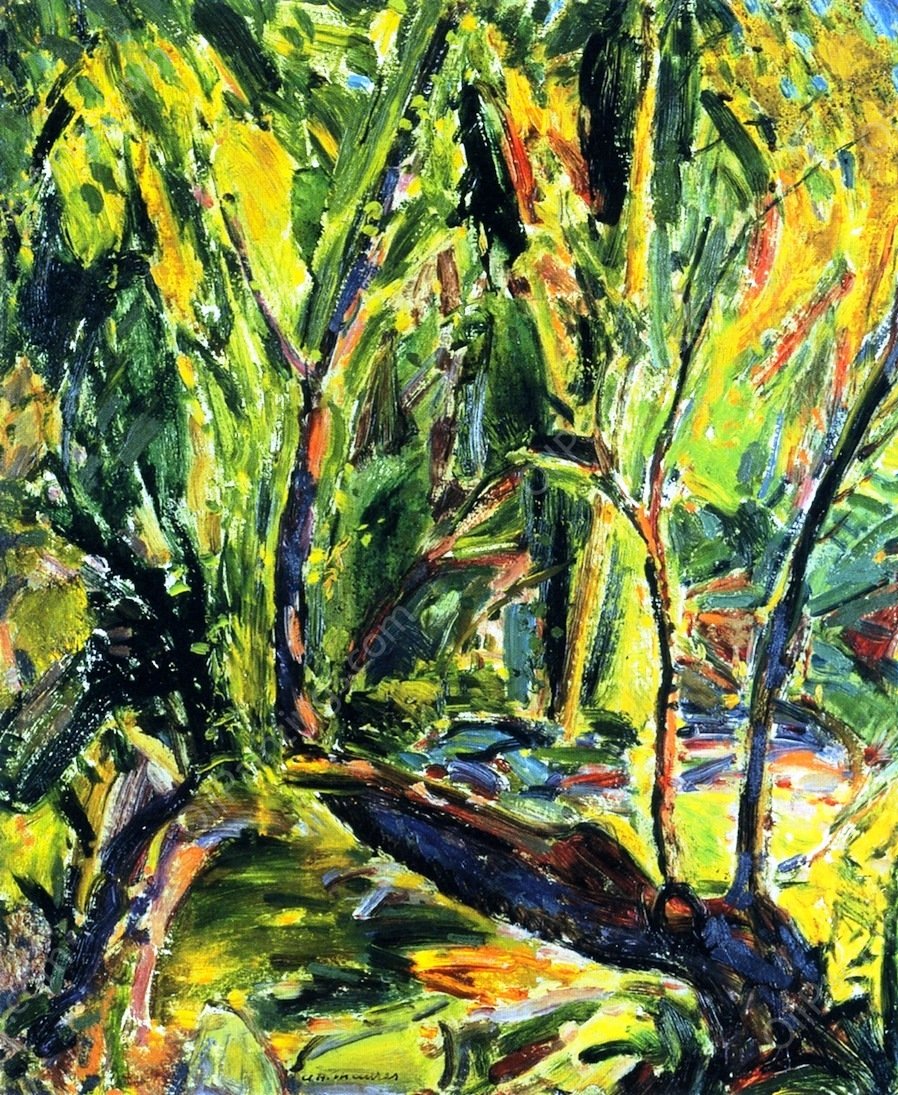 Landscape also known as Purple Tree by Alfred Henry Maurer - Hand-Painted Oil Painting Reproduction