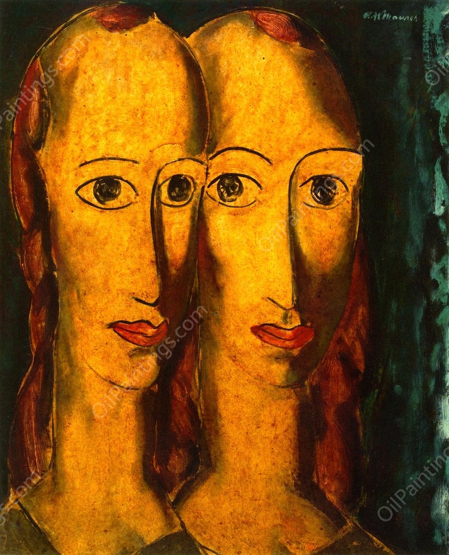 Sisters by Alfred Henry Maurer - Hand-Painted Oil Painting Reproduction