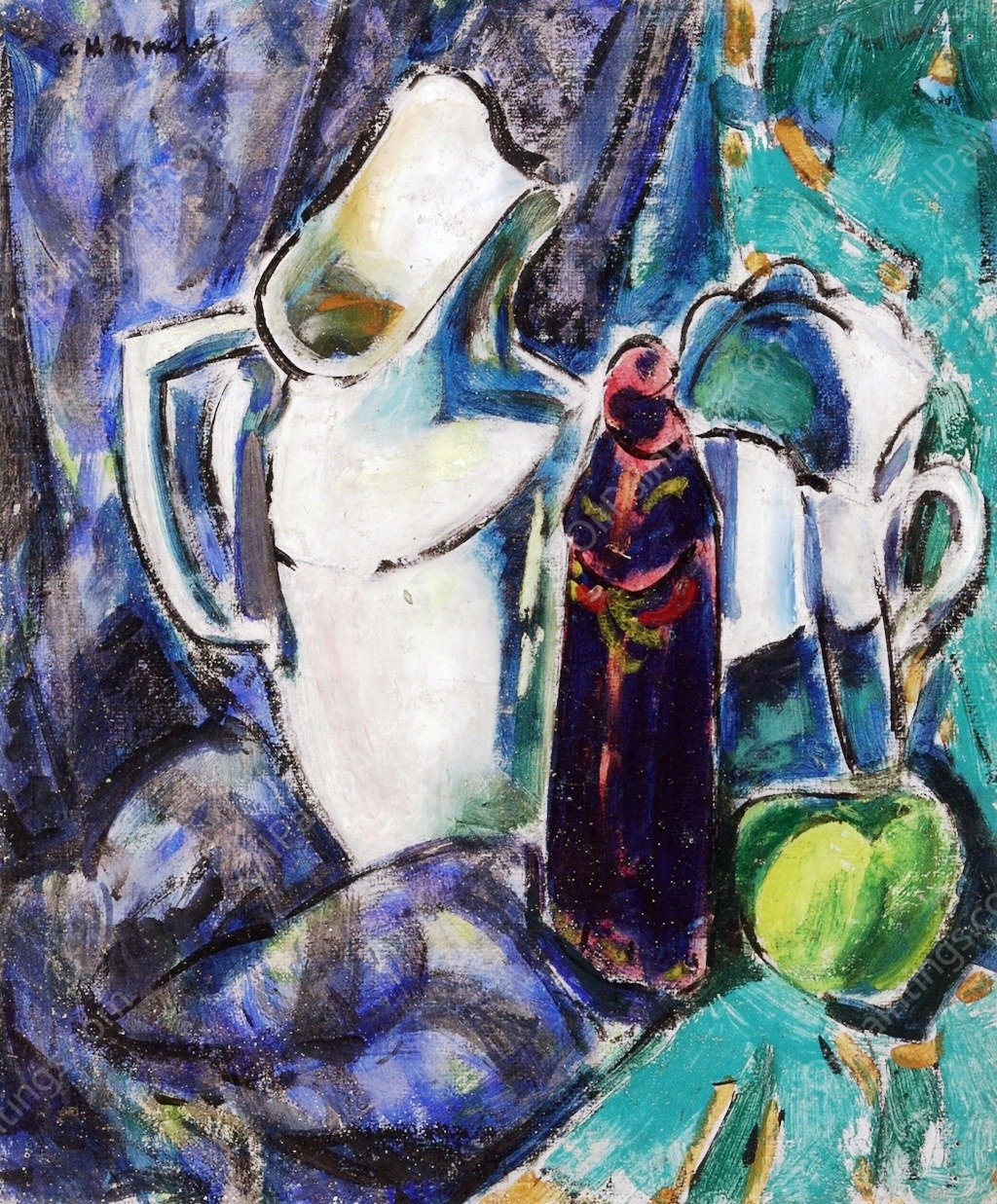 Still Life with Pitcher by Alfred Henry Maurer - Hand-Painted Oil Painting Reproduction