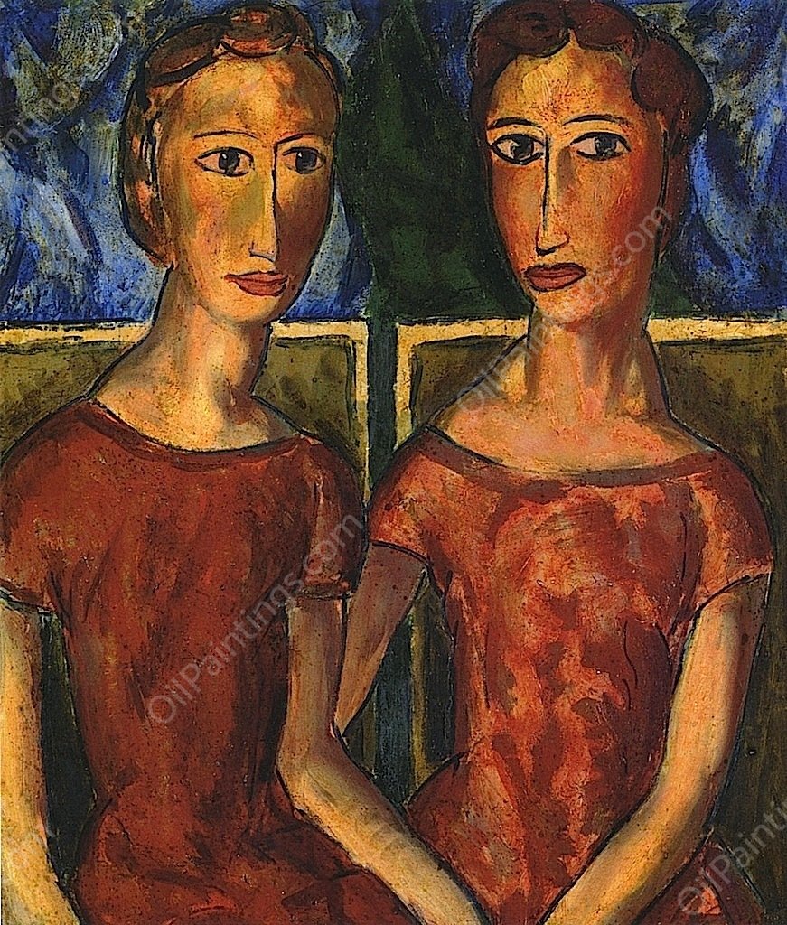 Two Women 2 by Alfred Henry Maurer - Hand-Painted Oil Painting Reproduction