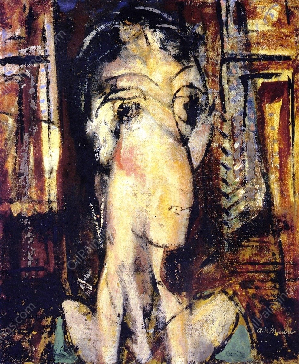 Woman with Raised Shoulders by Alfred Henry Maurer - Hand-Painted Oil Painting Reproduction