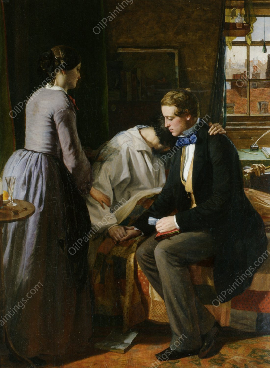 Old Schoolfellows by Alfred Rankley - Hand-Painted Oil Painting Reproduction