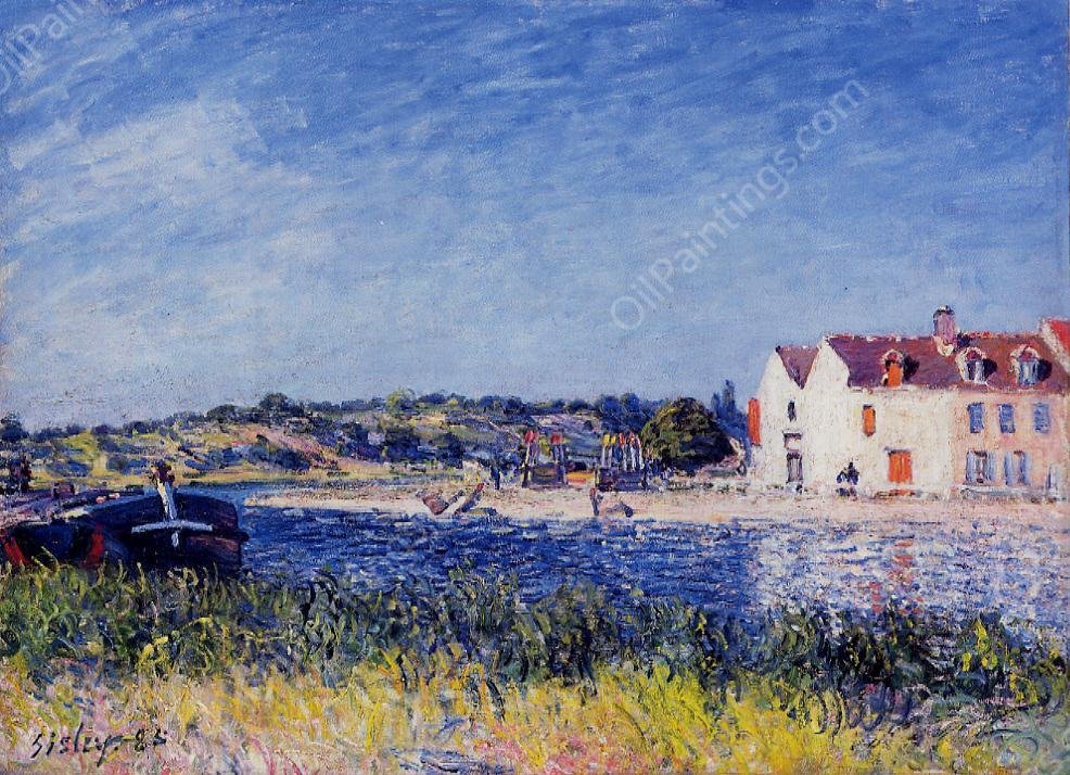 Confluence of the Seine and the Loing by Alfred Sisley - Hand-Painted Oil Painting Reproduction