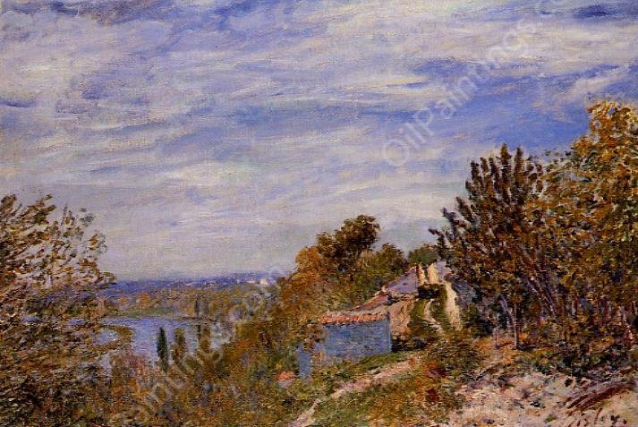 Footpath in the Gardens at By by Alfred Sisley - Hand-Painted Oil Painting Reproduction