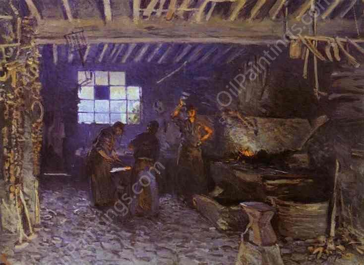 Forge at Marly-le-Roi by Alfred Sisley - Hand-Painted Oil Painting Reproduction