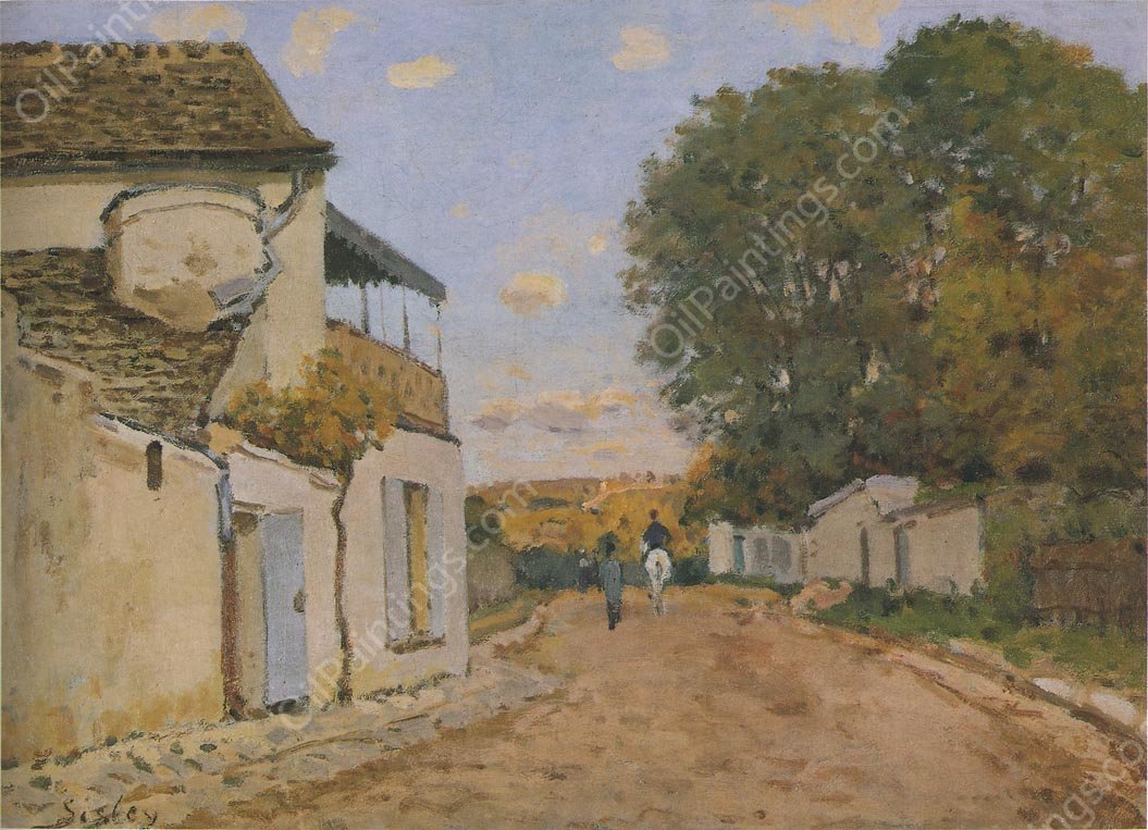 Princesse Street in Louveciennes by Alfred Sisley - Hand-Painted Oil Painting Reproduction