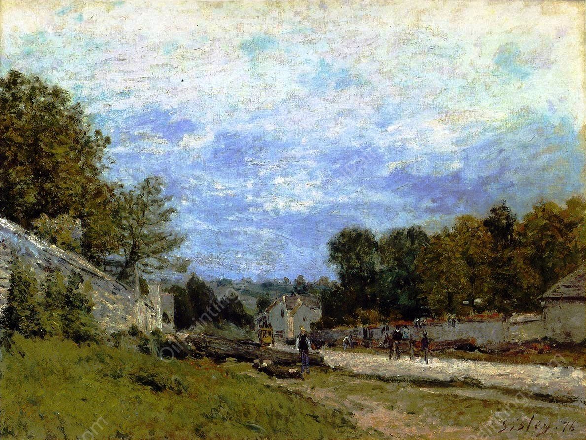 Route de Versailles by Alfred Sisley - Hand-Painted Oil Painting Reproduction