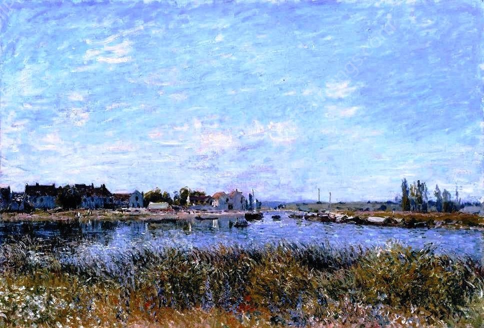 Saint-Mammes, Morning Le Matin by Alfred Sisley - Hand-Painted Oil Painting Reproduction