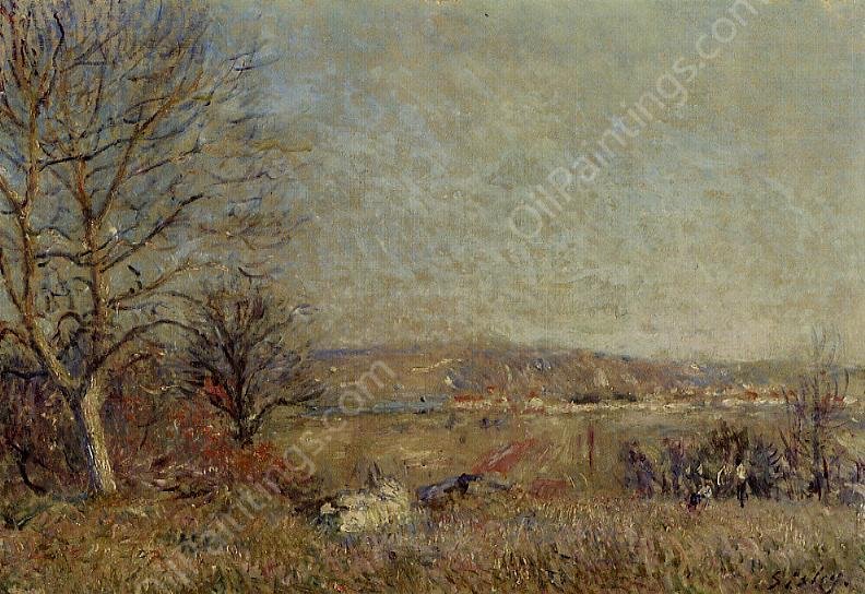 The Plain of Veneux, View of Sablons by Alfred Sisley - Hand-Painted Oil Painting Reproduction