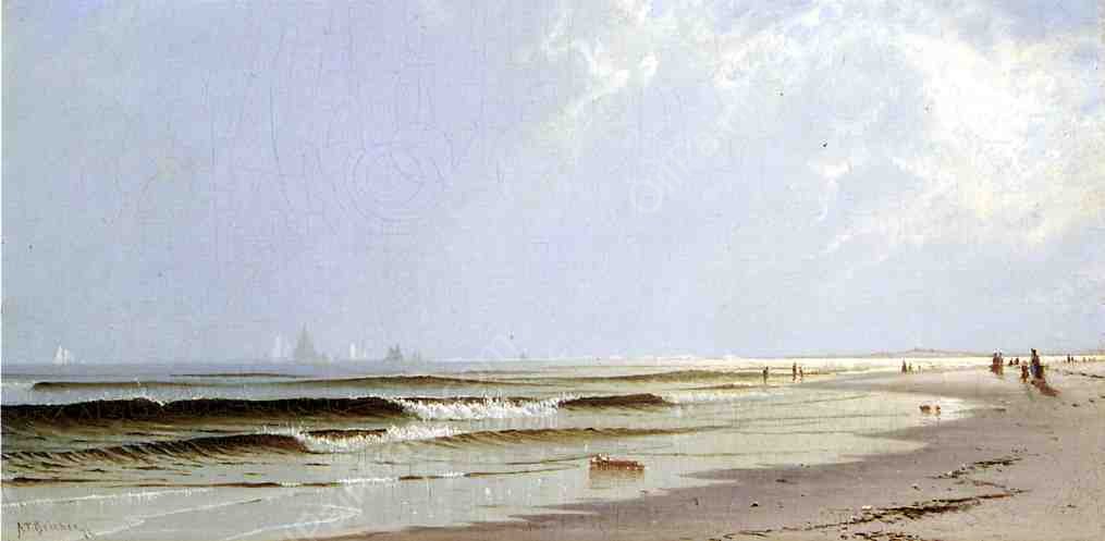 Newport Beach by Alfred Thompson Bricher - Hand-Painted Oil Painting Reproduction