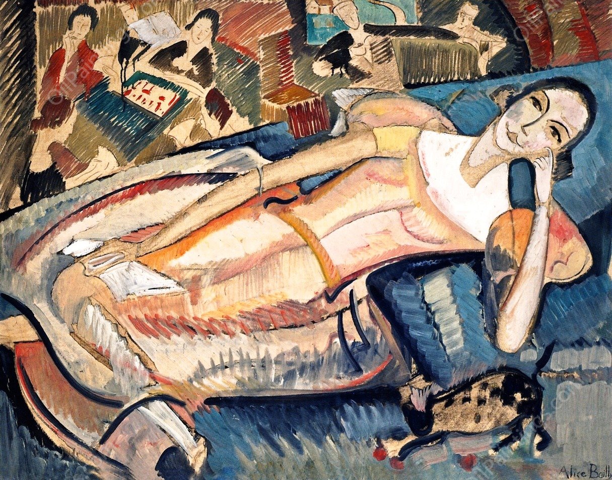 At Leisure by Alice Bailly - Hand-Painted Oil Painting Reproduction