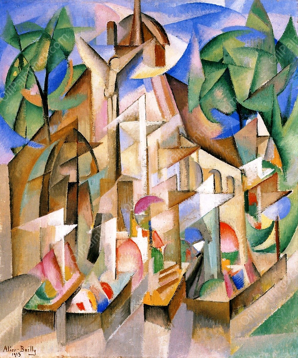 Cemetery by Alice Bailly - Hand-Painted Oil Painting Reproduction
