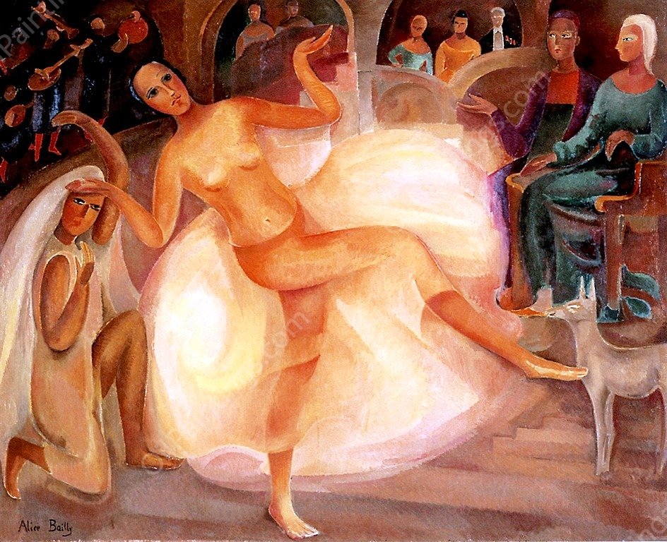 Dancer at the Palais by Alice Bailly - Hand-Painted Oil Painting Reproduction