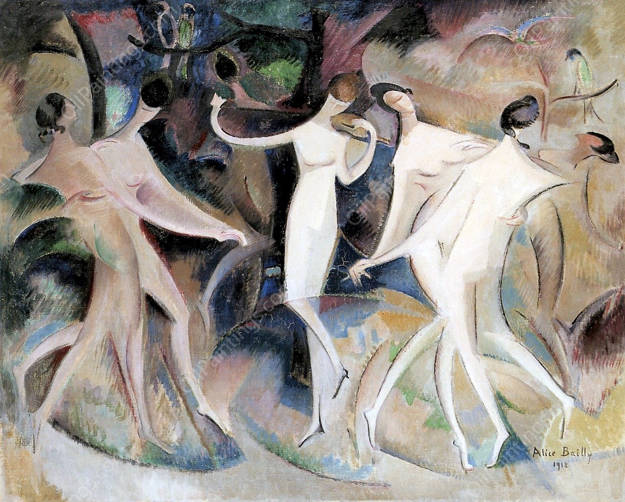 Le Caprice des Belles by Alice Bailly - Hand-Painted Oil Painting Reproduction
