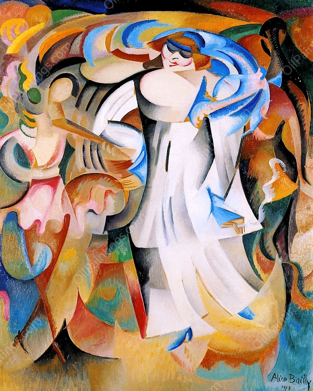 Marval at the Van Dongen's Masked Ball by Alice Bailly - Hand-Painted Oil Painting Reproduction
