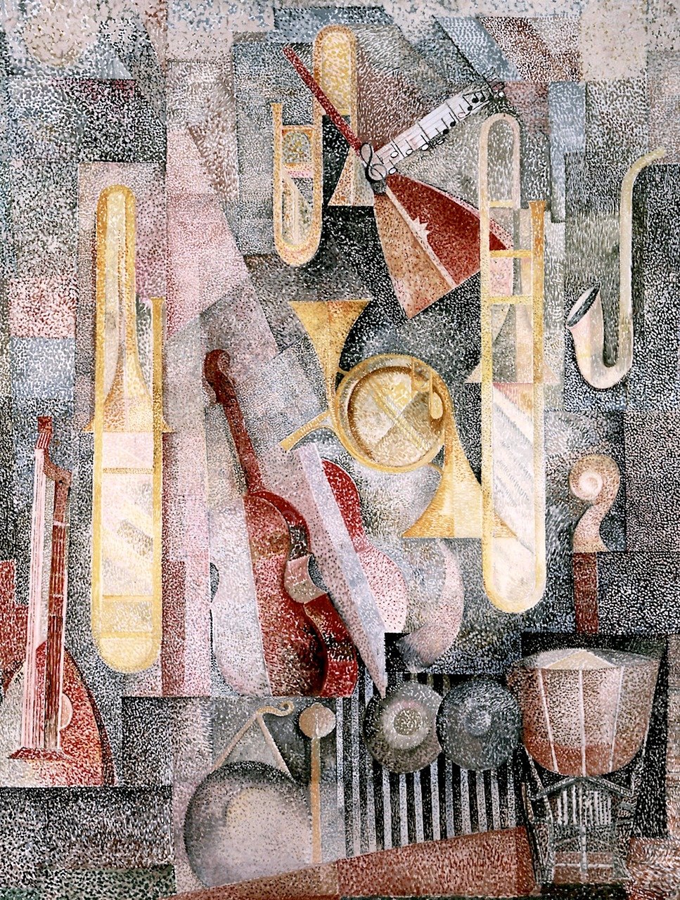 Music - Modern also known as Instruments by Alice Bailly - Hand-Painted Oil Painting Reproduction