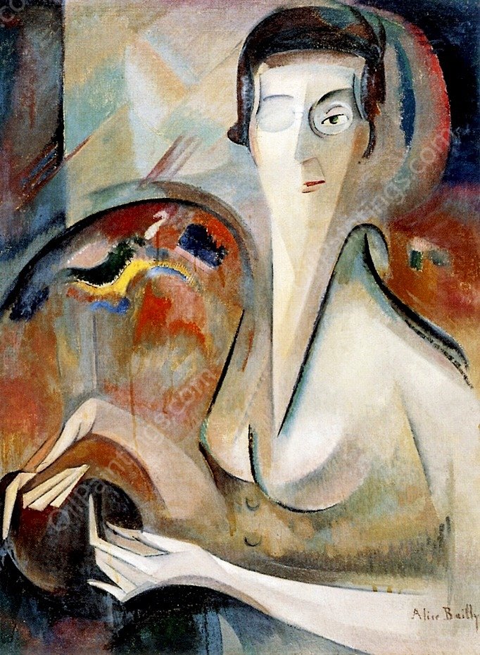 My Portrait by Alice Bailly - Hand-Painted Oil Painting Reproduction