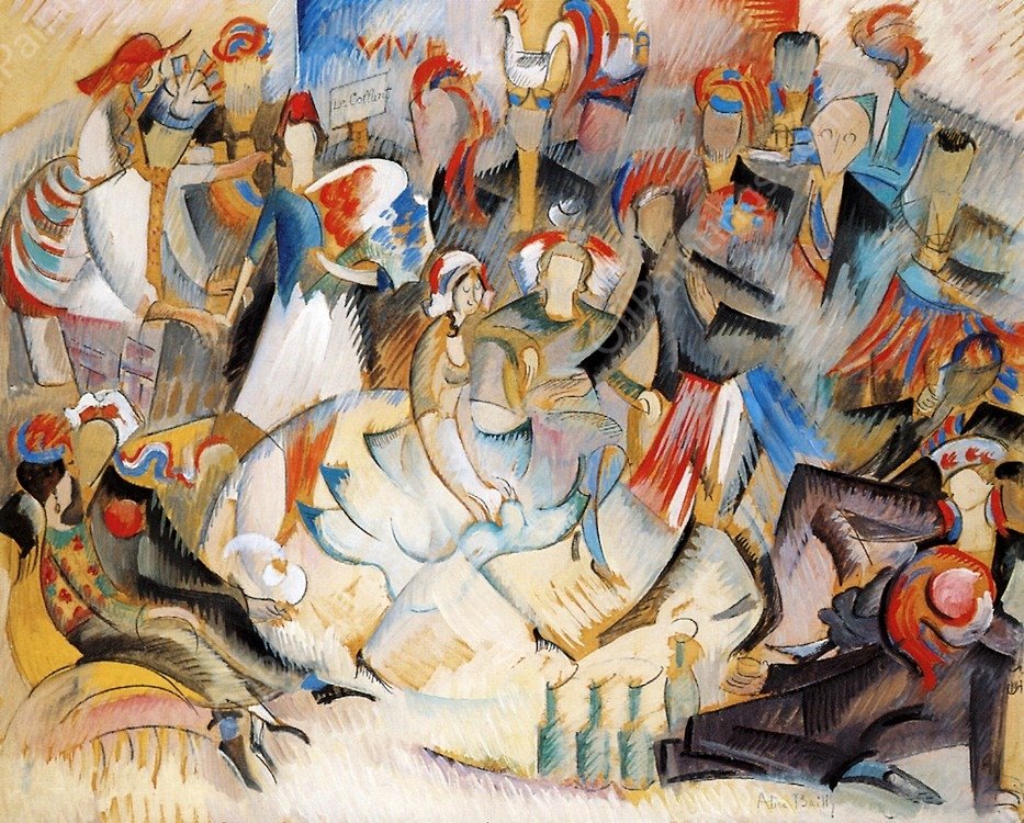 Roulotte Joyeuse by Alice Bailly - Hand-Painted Oil Painting Reproduction