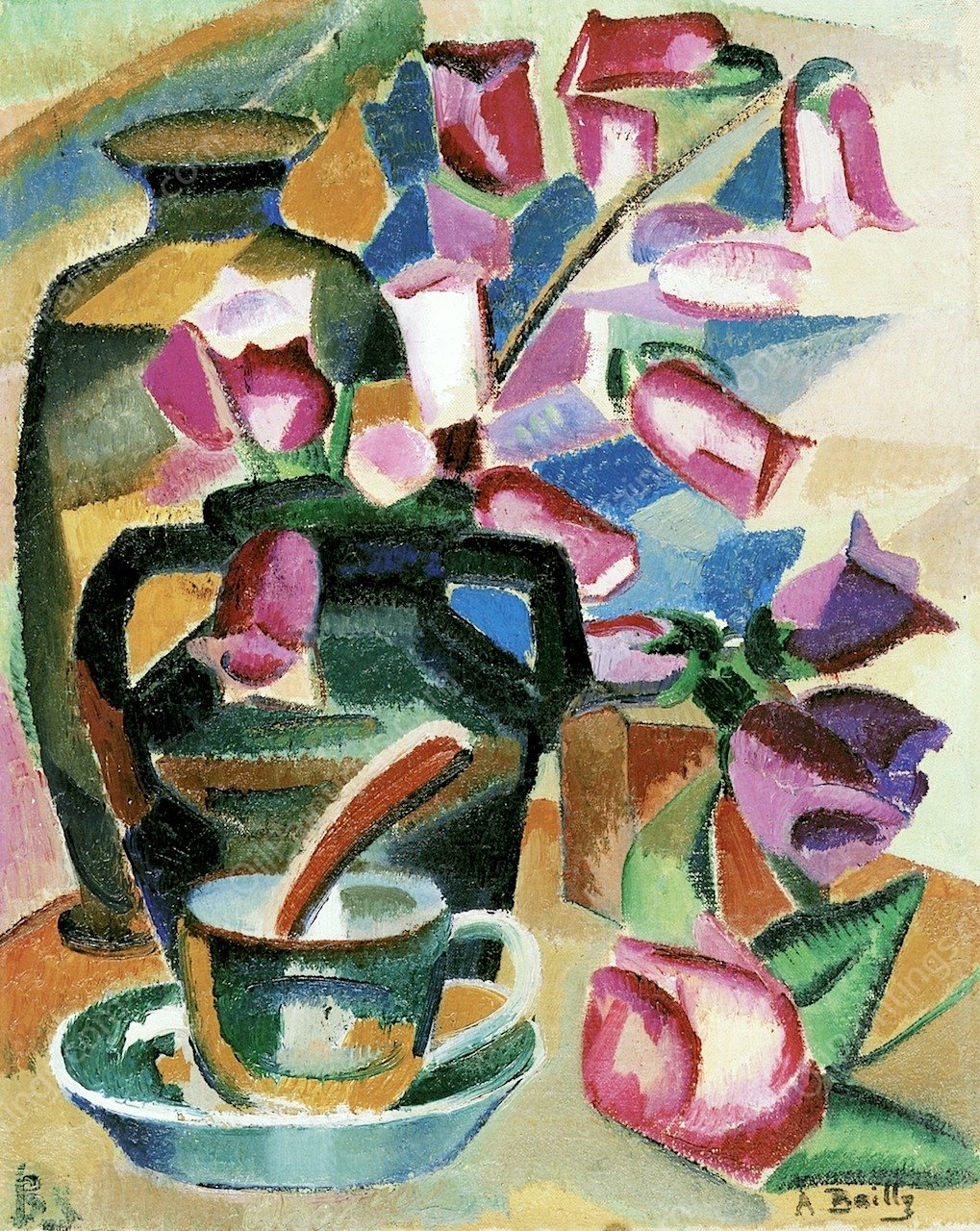 Still Life with Cup by Alice Bailly - Hand-Painted Oil Painting Reproduction
