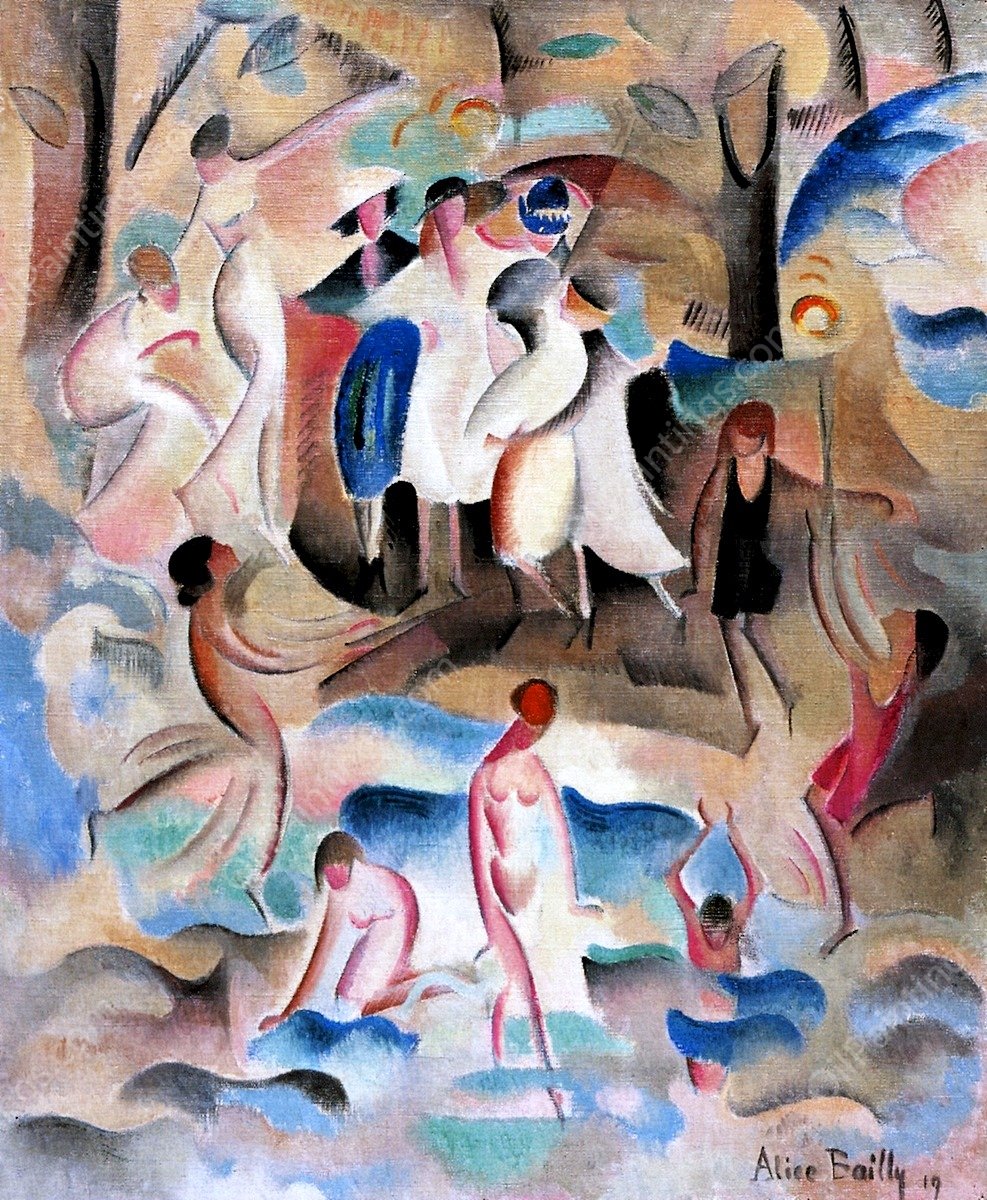 Summer Games by Alice Bailly - Hand-Painted Oil Painting Reproduction