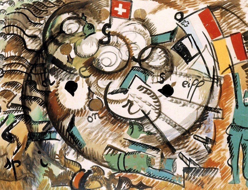 The Battle of Tolochenaz by Alice Bailly - Hand-Painted Oil Painting Reproduction