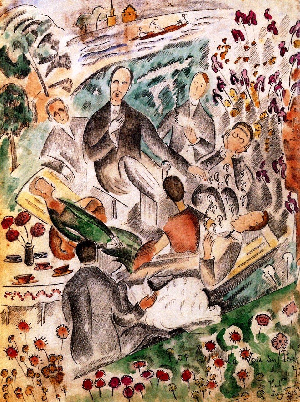 The Poet's Voice by Alice Bailly - Hand-Painted Oil Painting Reproduction