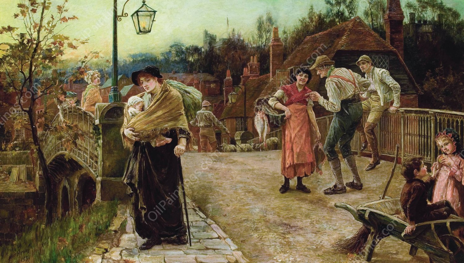 Belle of the Village  by Alice Havers - Hand-Painted Oil Painting Reproduction