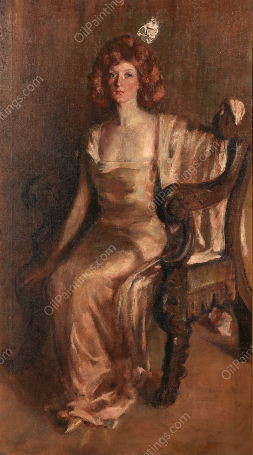 Evalina Palmer Sicilianos  by Alice Pike Barney - Hand-Painted Oil Painting Reproduction