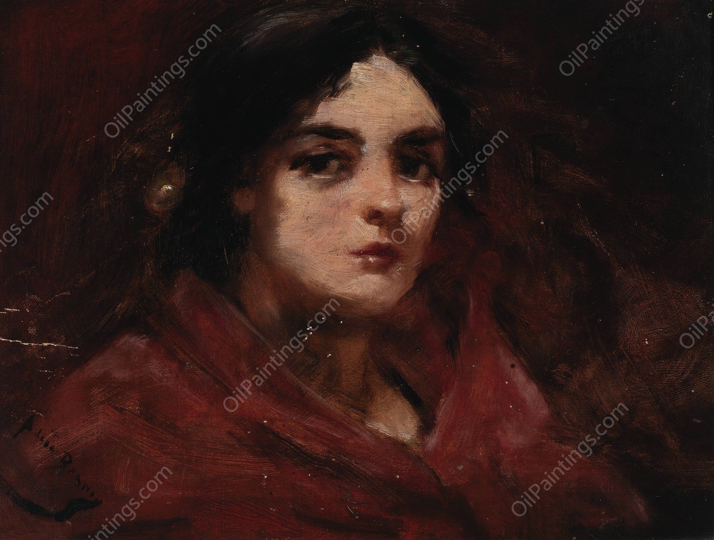 Gipsy by Alice Pike Barney - Hand-Painted Oil Painting Reproduction