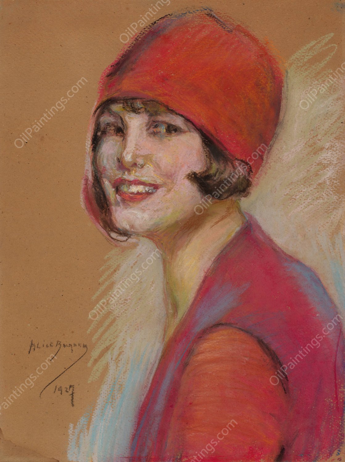 Hollywood  by Alice Pike Barney - Hand-Painted Oil Painting Reproduction