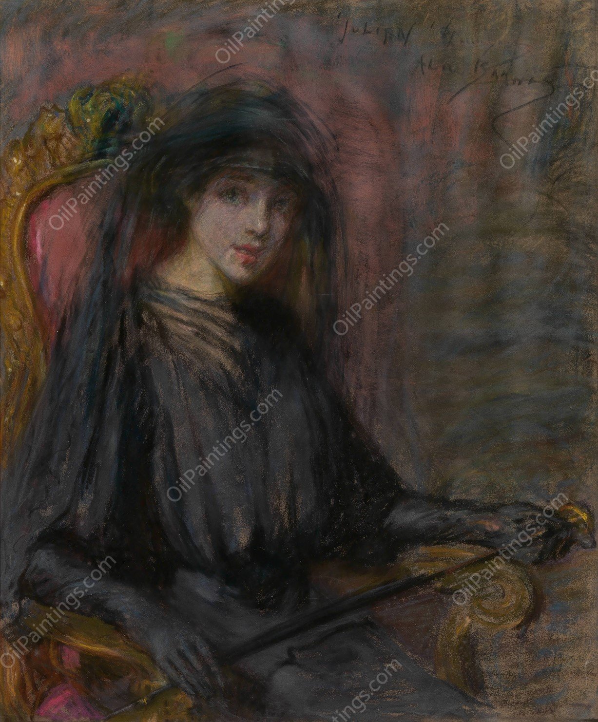 Julienne  by Alice Pike Barney - Hand-Painted Oil Painting Reproduction