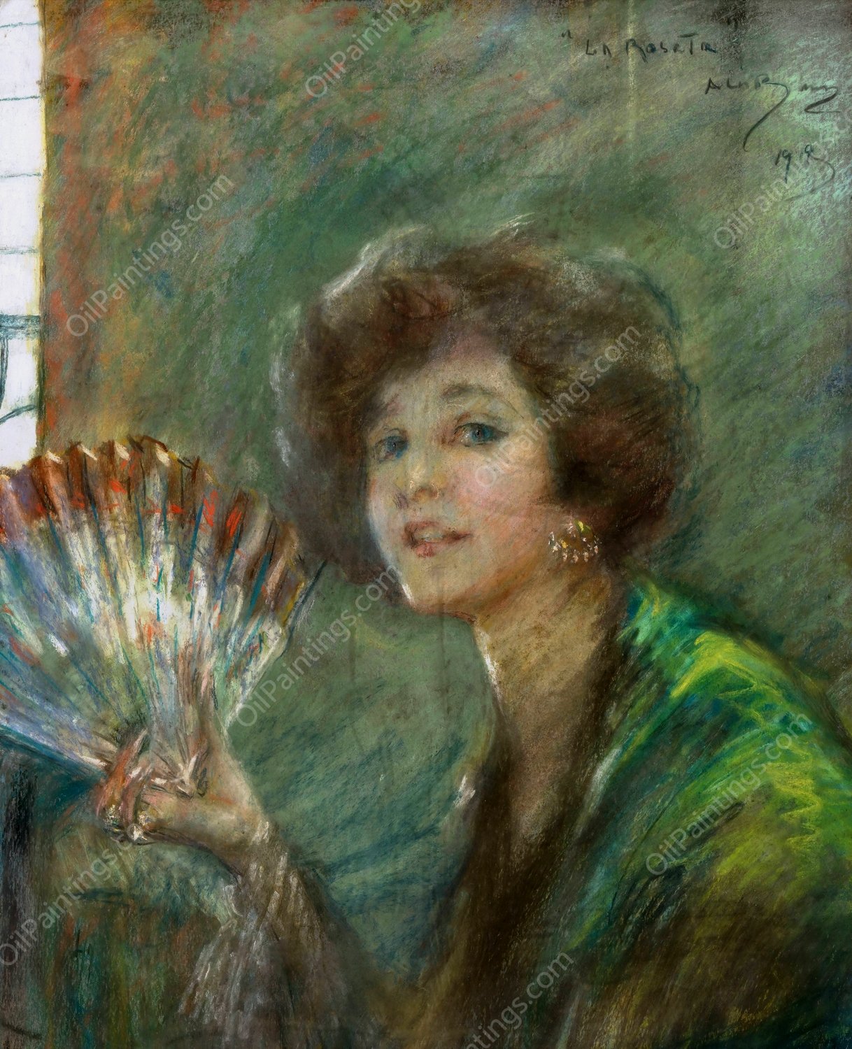 La Rosita  by Alice Pike Barney - Hand-Painted Oil Painting Reproduction