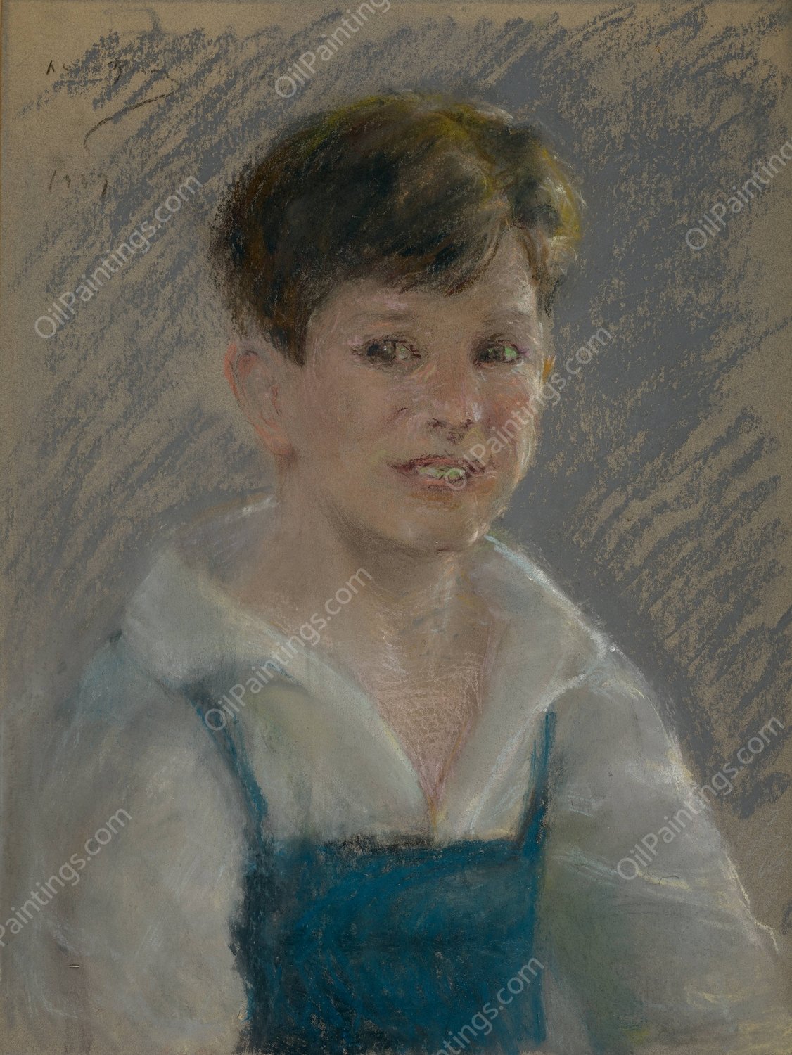 Little Gardener  by Alice Pike Barney - Hand-Painted Oil Painting Reproduction