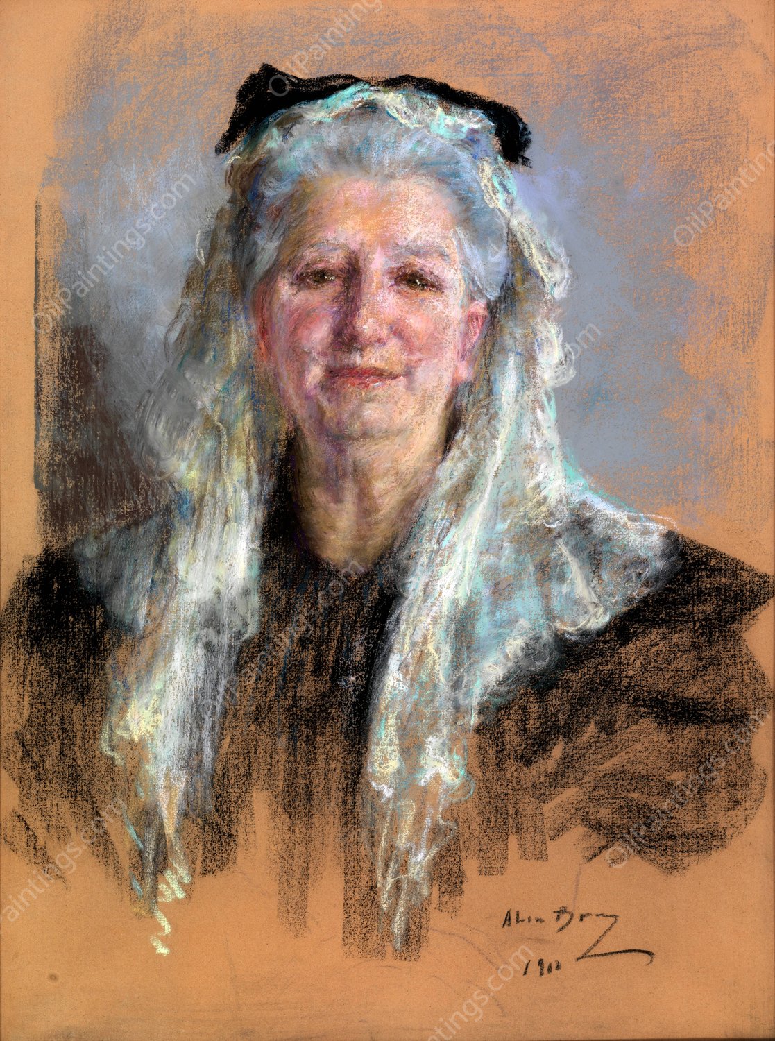 Madame Girard  by Alice Pike Barney - Hand-Painted Oil Painting Reproduction