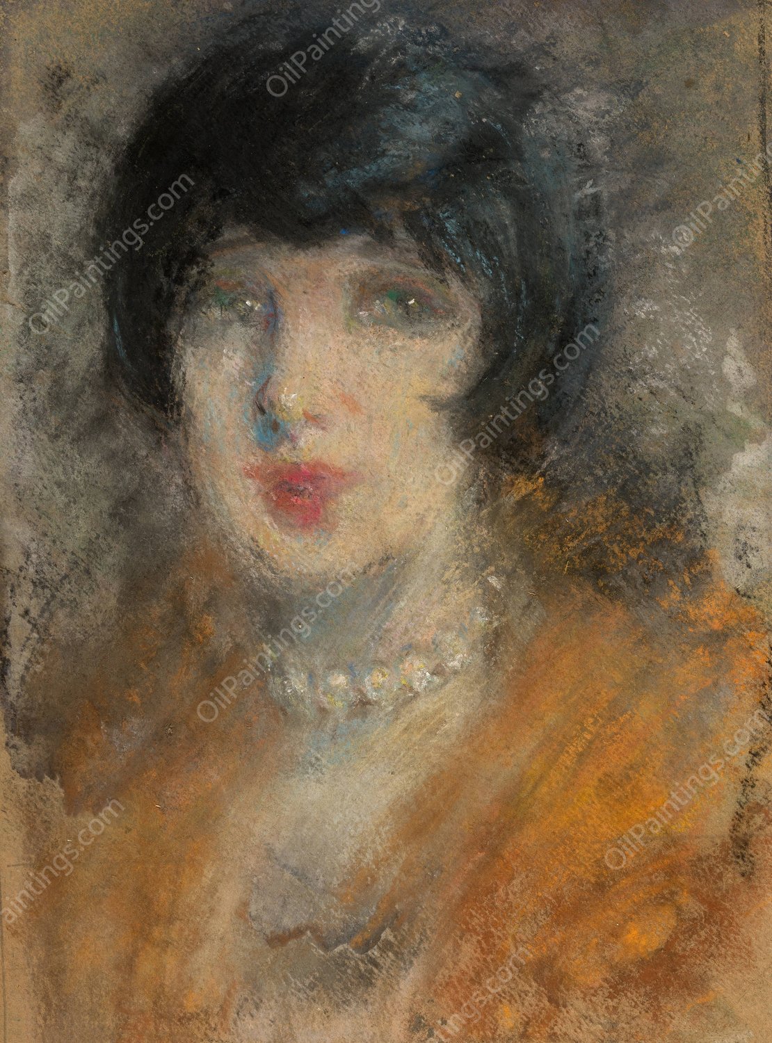 Nightclub  by Alice Pike Barney - Hand-Painted Oil Painting Reproduction