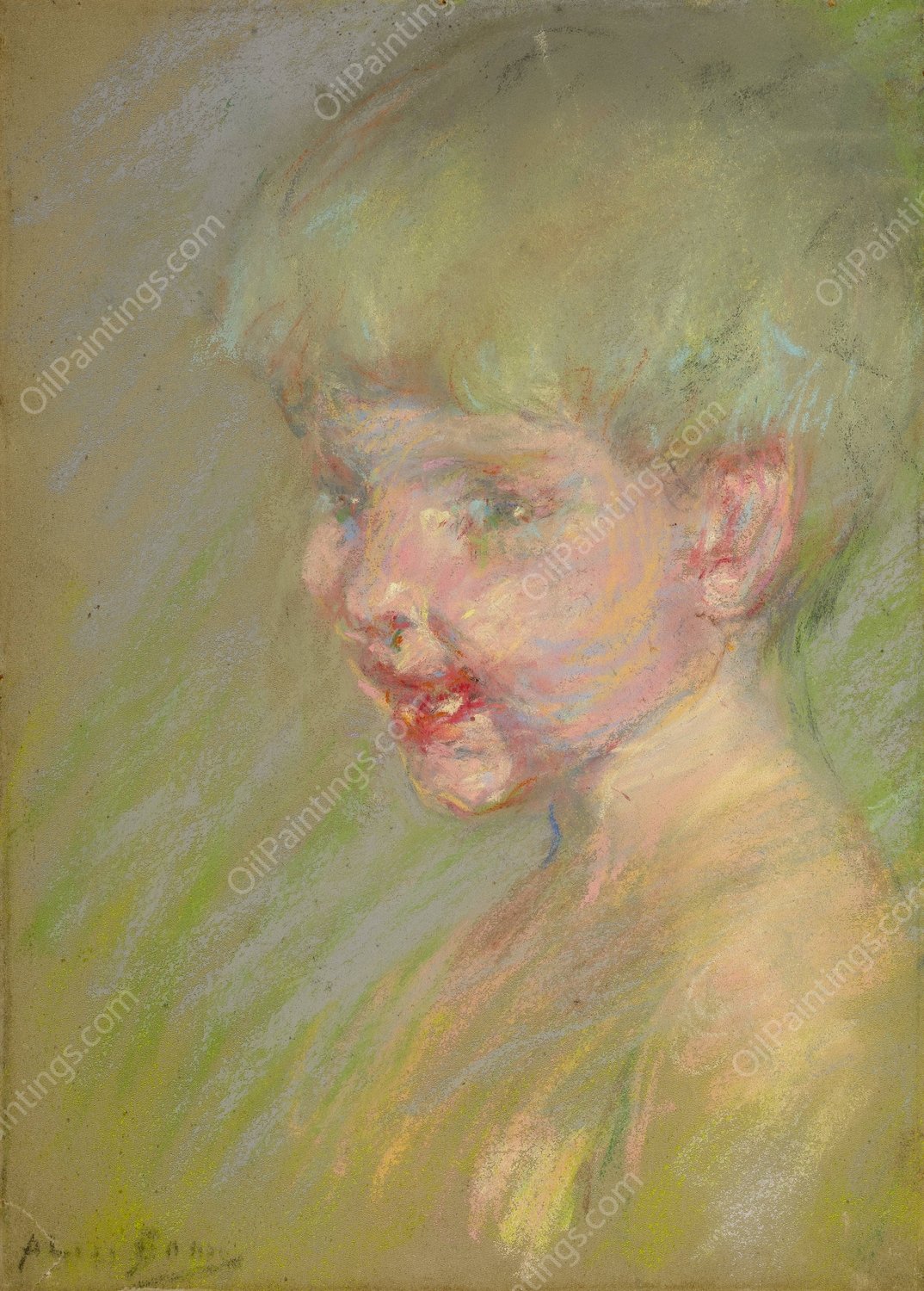 Ray of Sunshine  by Alice Pike Barney - Hand-Painted Oil Painting Reproduction