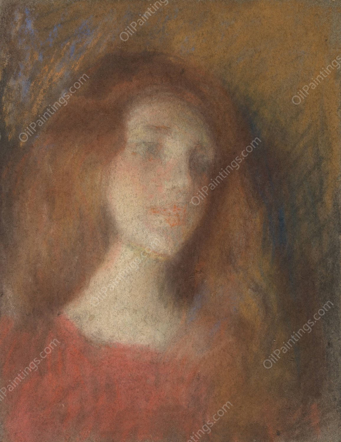 Reverie by Alice Pike Barney - Hand-Painted Oil Painting Reproduction