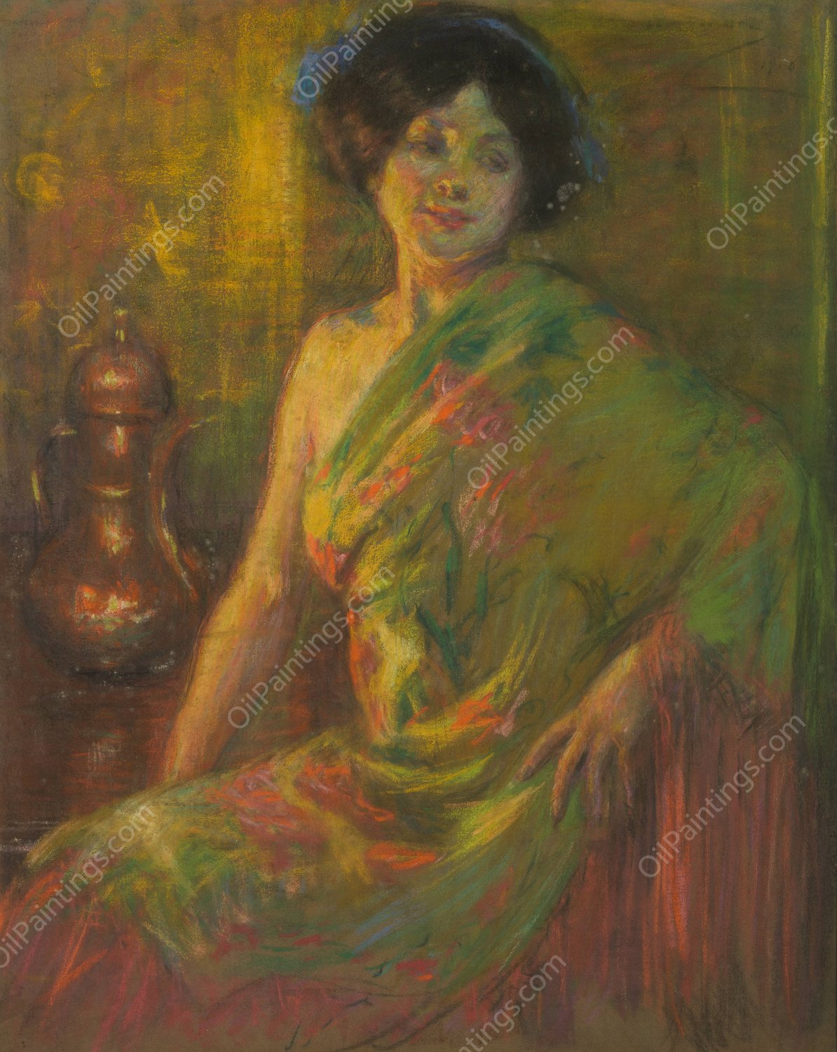 Seville in Montmartre  by Alice Pike Barney - Hand-Painted Oil Painting Reproduction