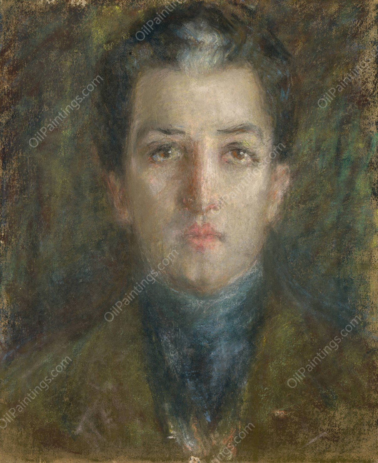 The Young Diplomat  by Alice Pike Barney - Hand-Painted Oil Painting Reproduction