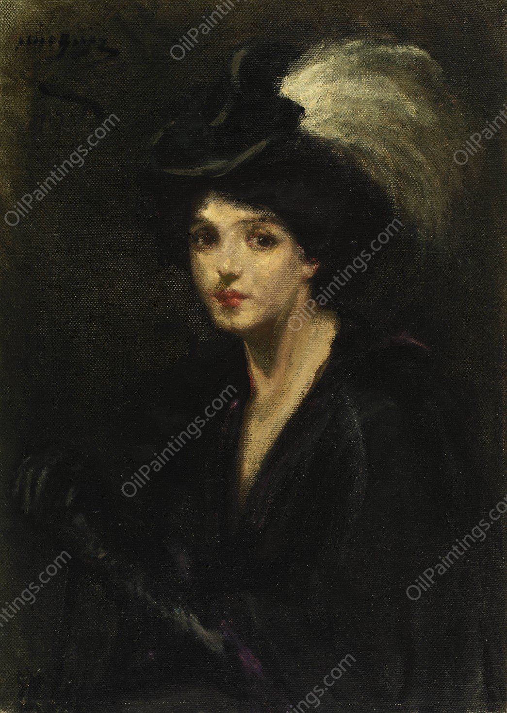 White Paradise  by Alice Pike Barney - Hand-Painted Oil Painting Reproduction