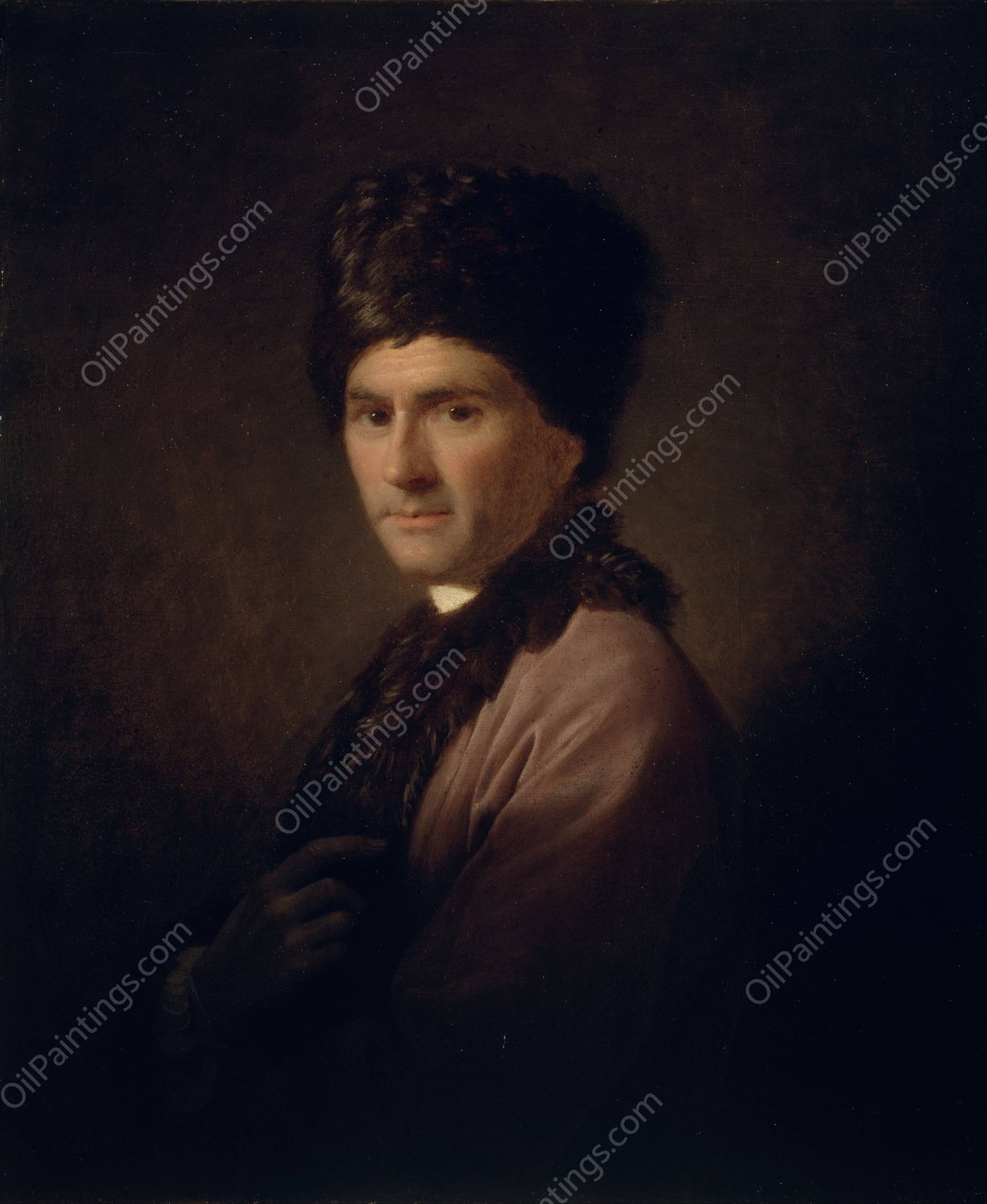 Jean-Jacques Rousseau  by Allan Ramsay - Hand-Painted Oil Painting Reproduction