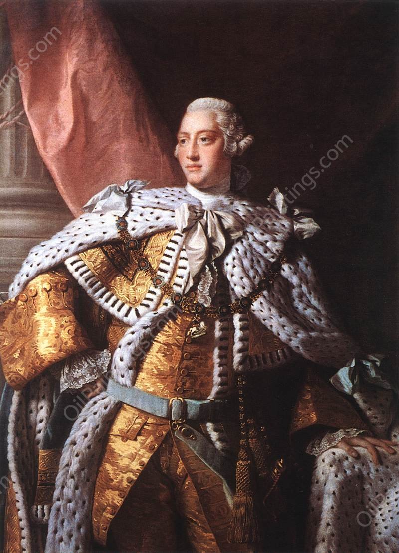 Portrait of George III by Allan Ramsay - Hand-Painted Oil Painting Reproduction