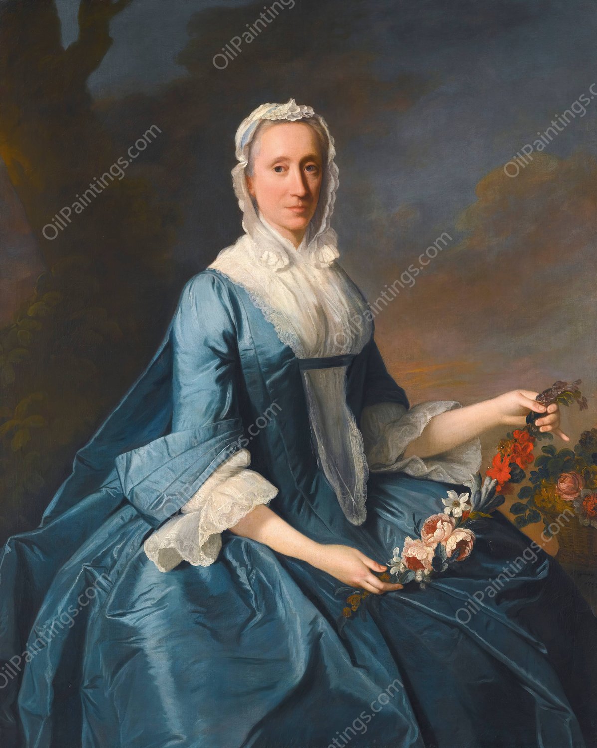 Portrait Of Miss Finch  by Allan Ramsay - Hand-Painted Oil Painting Reproduction