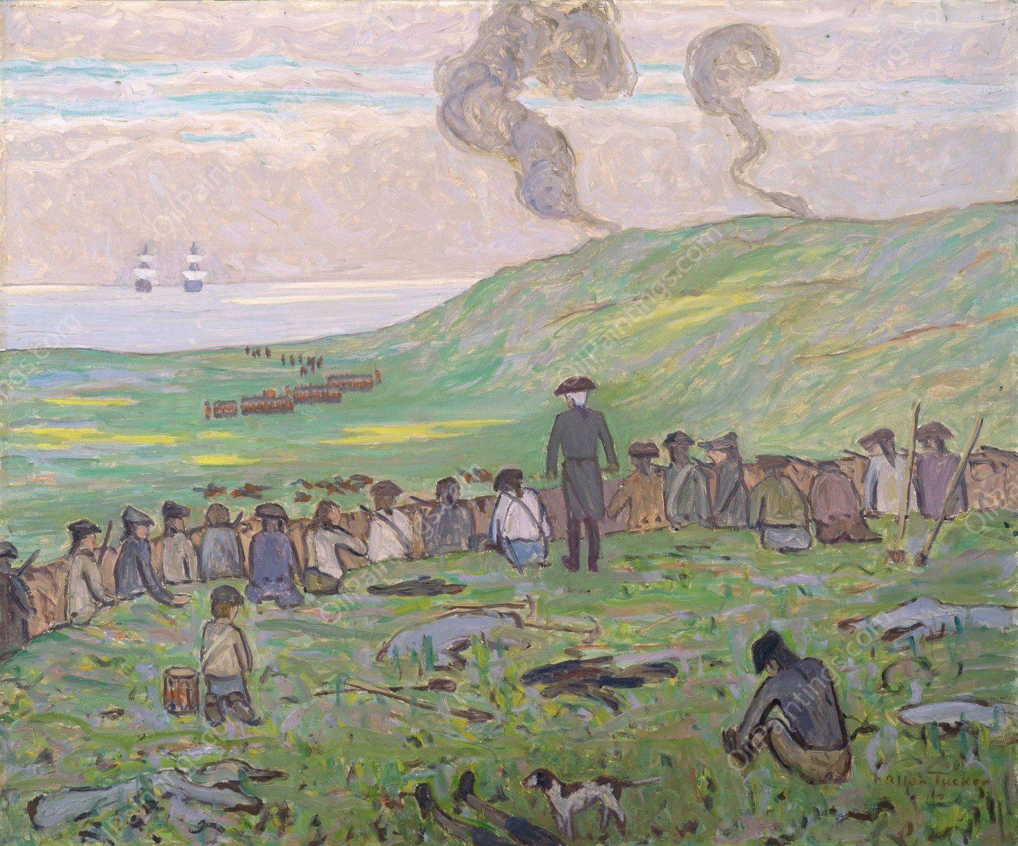 Bunker Hill by Allen Tucker - Hand-Painted Oil Painting Reproduction